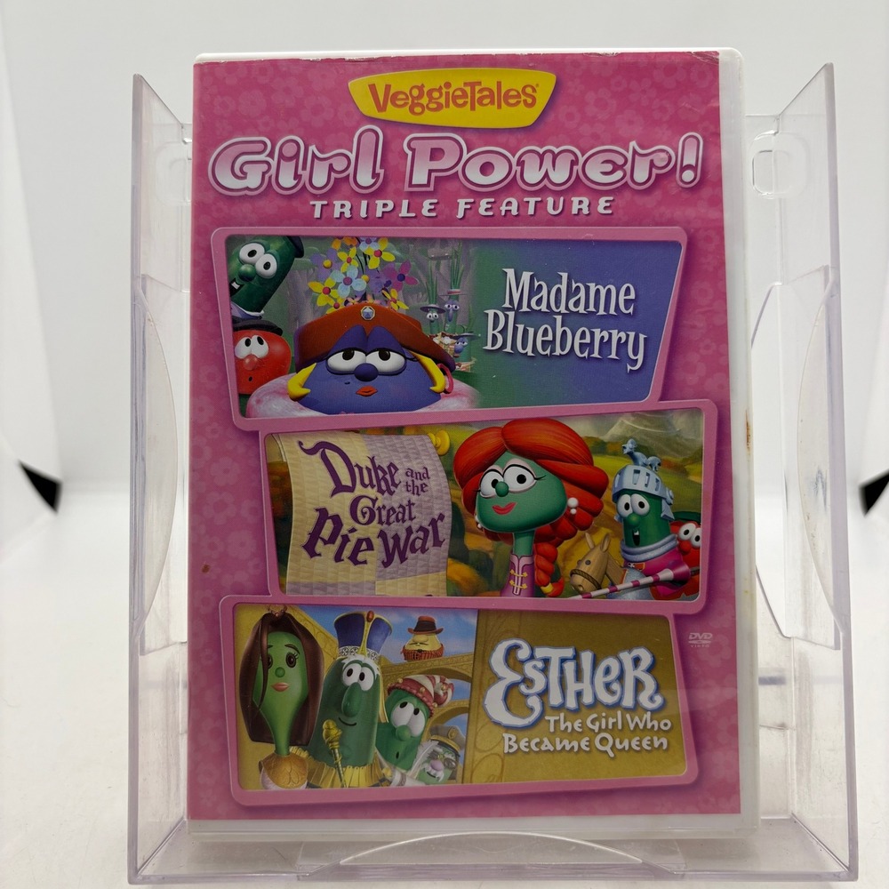 VeggieTales Girl Power Triple Feature DVD Madame Blueberry Esther Duke Pie War